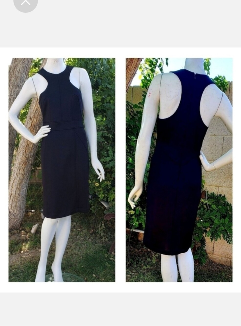 Versace Black Sleeveless Midi Sheath Dress - Picture 5 of 5